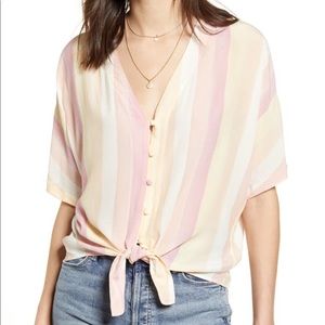 NWOT Rails Thea Tie Waist Blouse